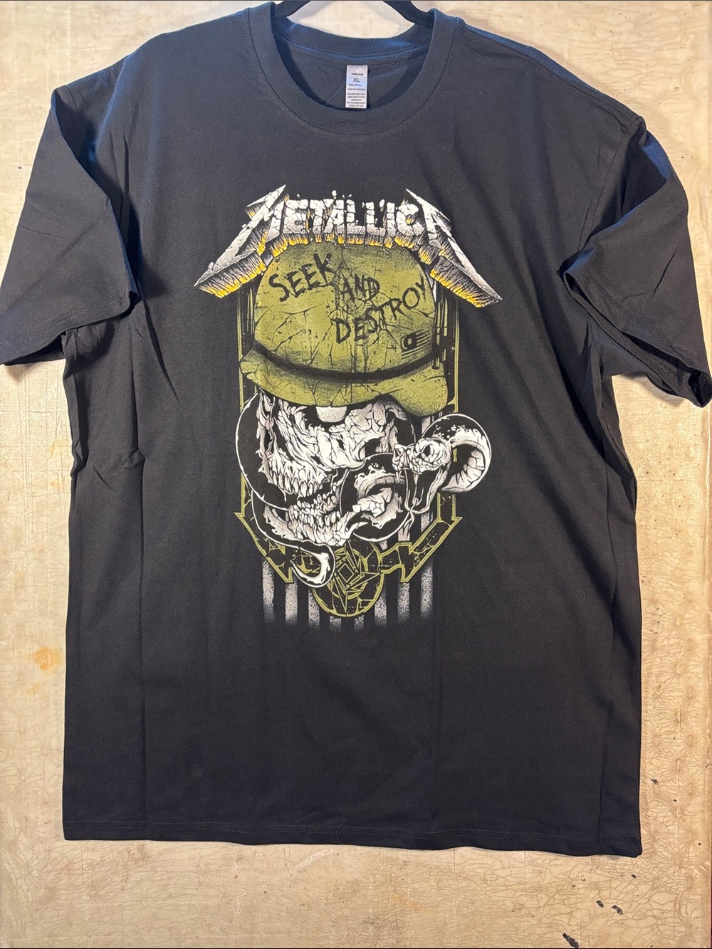 Metallica Black 'Seek and Destroy' Short Sleeve Graphic Tee